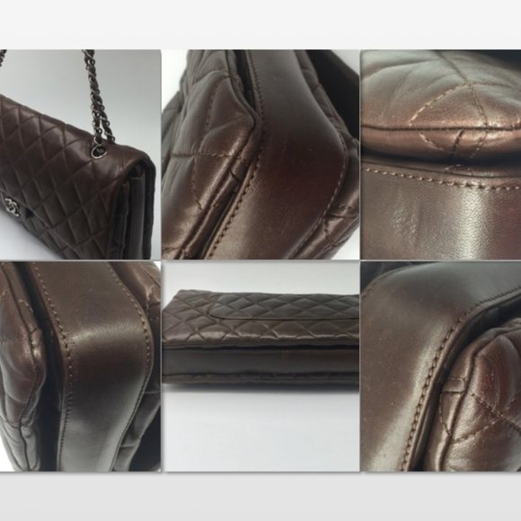 ❗️Sold❗️Chanel Lambskin flap Maxi size Flap - Brown - Picture 6 of 17